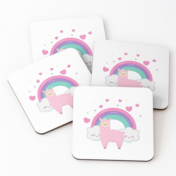 Item preview, Rainbow llama designed and sold by TextyQuotes.