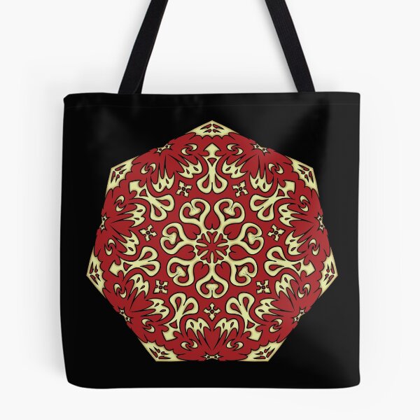 Item preview, 7 Sided Spikey Shaped Mandala Red with Gold Trim designed and sold by SirCrim.