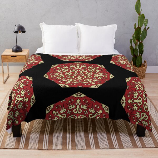 Item preview, 7 Sided Spikey Shaped Mandala Red with Gold Trim designed and sold by SirCrim.