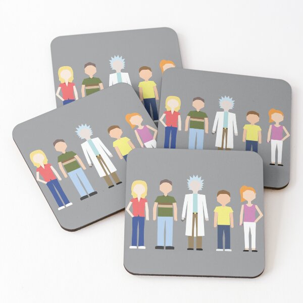 Rick & Morty: The Smith Family Coasters (Set of 4)