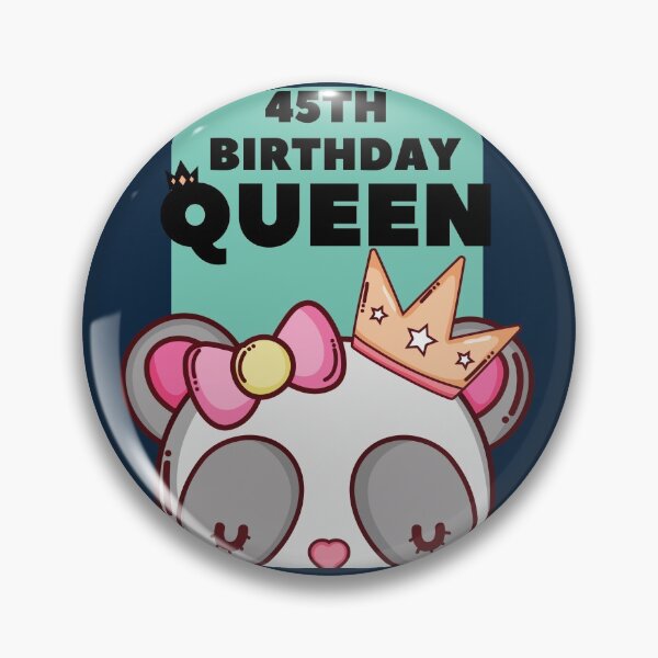 Item preview, 45th birthday queen cute panda, 45 years old birthday for woman, wife, sister and daughter gifts who born in 1975 ideas designed and sold by mustafatolba16.
