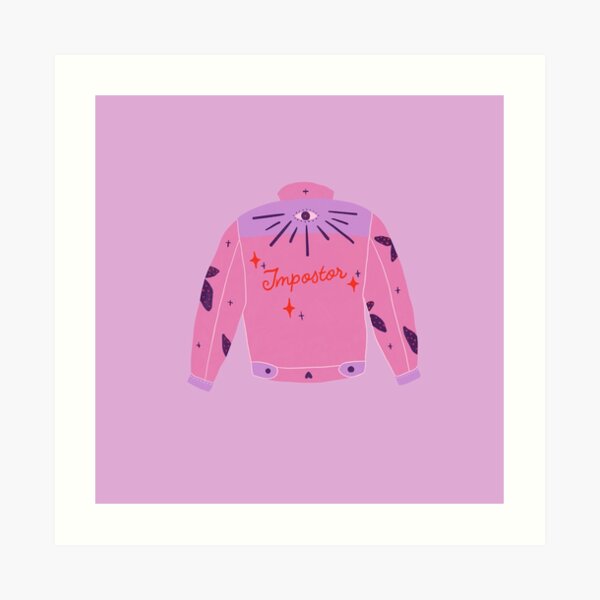 Jacket with quote illustration Art Print