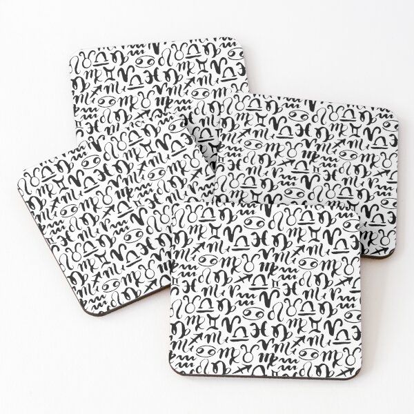 Item preview, Black and White Zodiac Sign Pattern designed and sold by CrystalCrush.