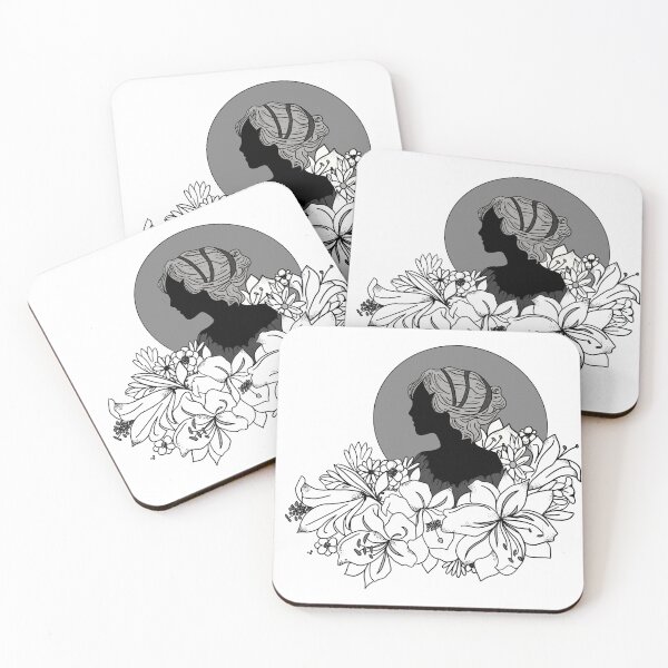 Item preview, Lily Lady Silhouette Line Drawing   designed and sold by pocketsofnature.