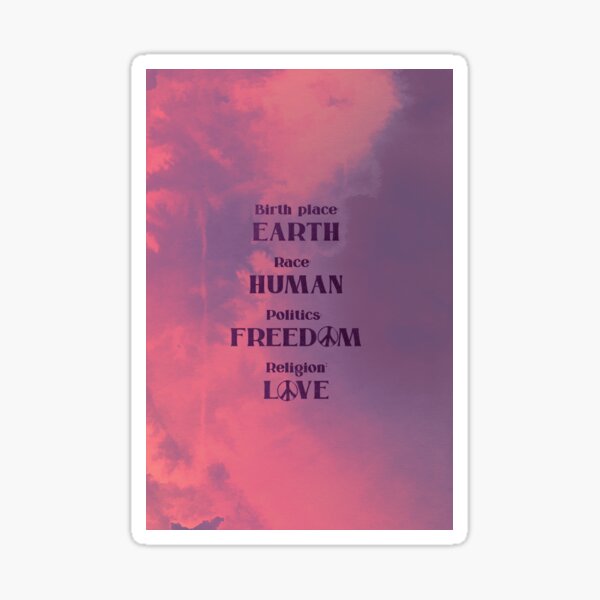 Love is my religion Sticker