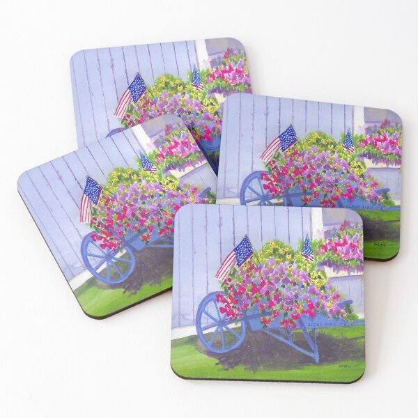 Item preview, Wheelbarrel in Town Square, Ocean Park Maine  designed and sold by Roseann Meserve.