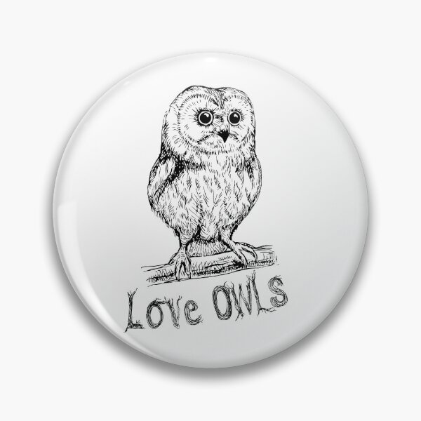 Item preview, Love Owls Adorable Black Barn Owl Drawing - Night Owl Lovers Cute Gift designed and sold by FunnySunny T-Shirts.