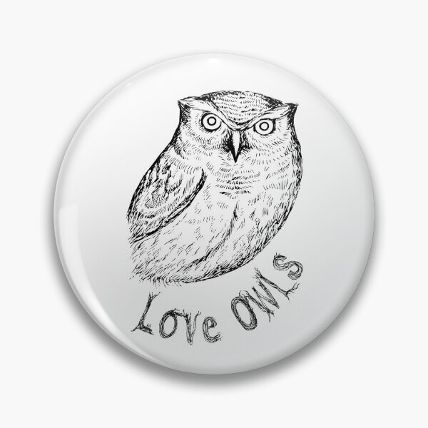 Item preview, Funny Night Owl Great Horned Owl Pen Drawing - Bday Gift For Owl Lovers designed and sold by FunnySunny T-Shirts.