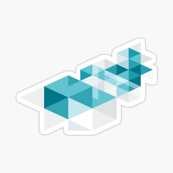 Geometric cube Sticker