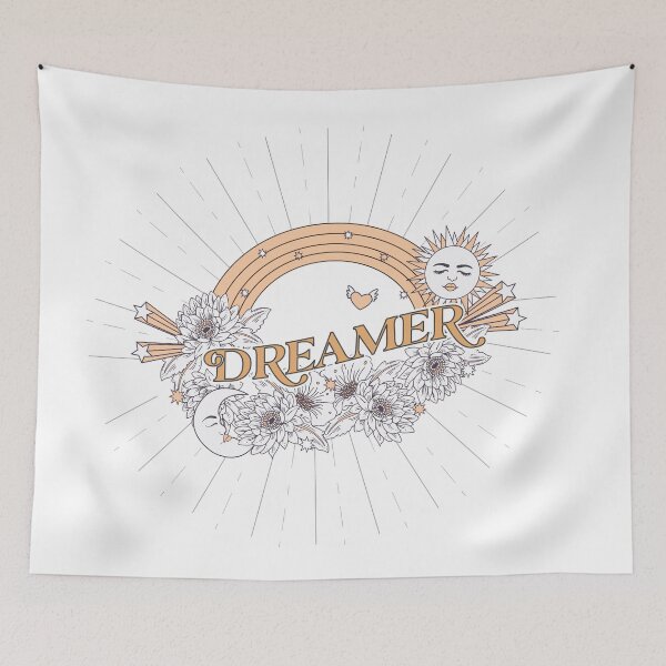 Item preview, Peach Dreamer, Sun, Moon, Rainbow & Stars, Celestial designed and sold by MyMaxDesign.