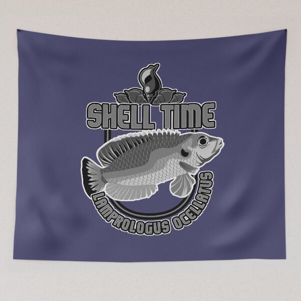 Item preview, Shelly Cichlid Lamprologus Ocellatus b/w - Aquarium Fish from Lake Tanganyika designed and sold by TheAplus.