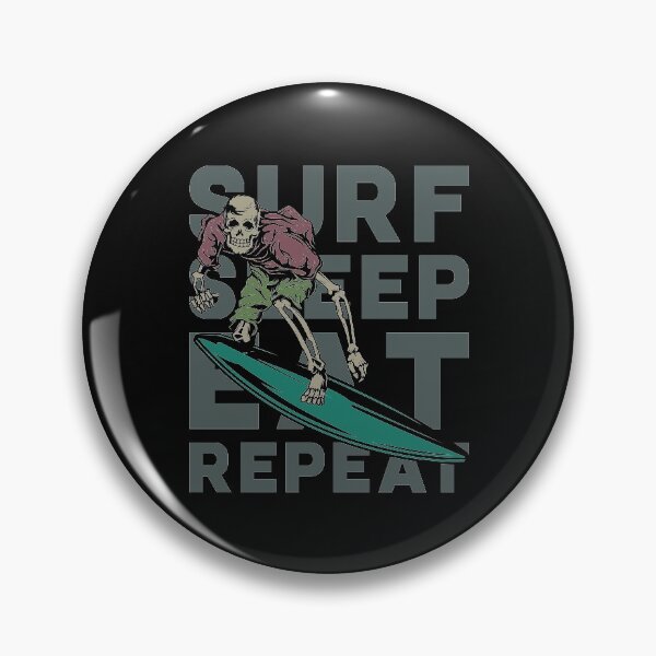 Item preview, Surf Sleep Eat Repeat Concept. Vintage Unique Design. Retro Surfing Adventure Hipster Art designed and sold by CampTreeAdv.