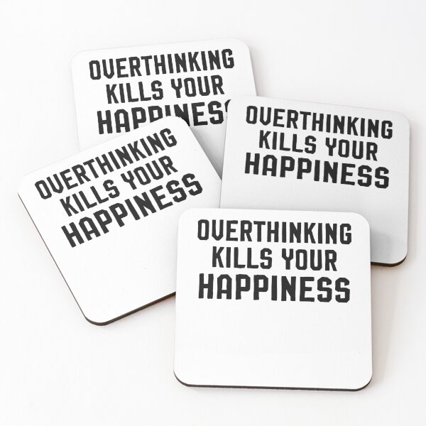 Item preview, Overthinking kills your happiness ,inspirational quotes designed and sold by Noussairox.