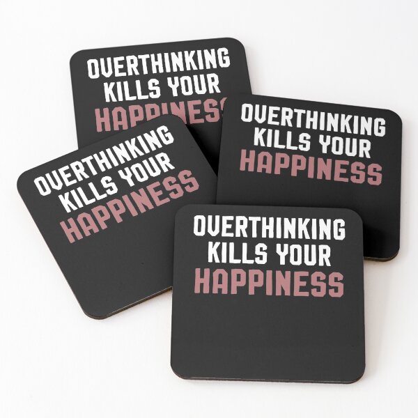Item preview, Overthinking kills your happiness ,inspirational quotes designed and sold by Noussairox.