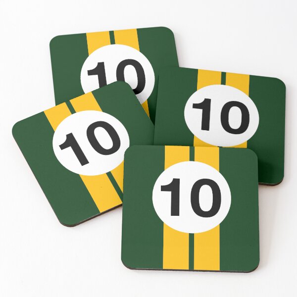 Item preview, British Racing green and yellow racing stripes designed and sold by RJWautographics.