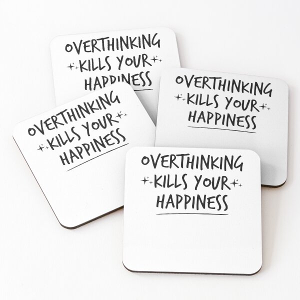 Item preview, Overthinking kills your happiness ,inspirational quotes designed and sold by Noussairox.