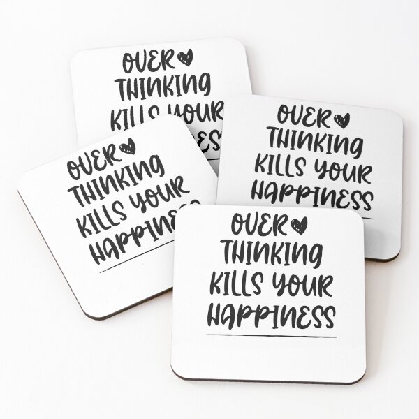 Item preview, Overthinking kills your happiness ,inspirational quotes designed and sold by Noussairox.