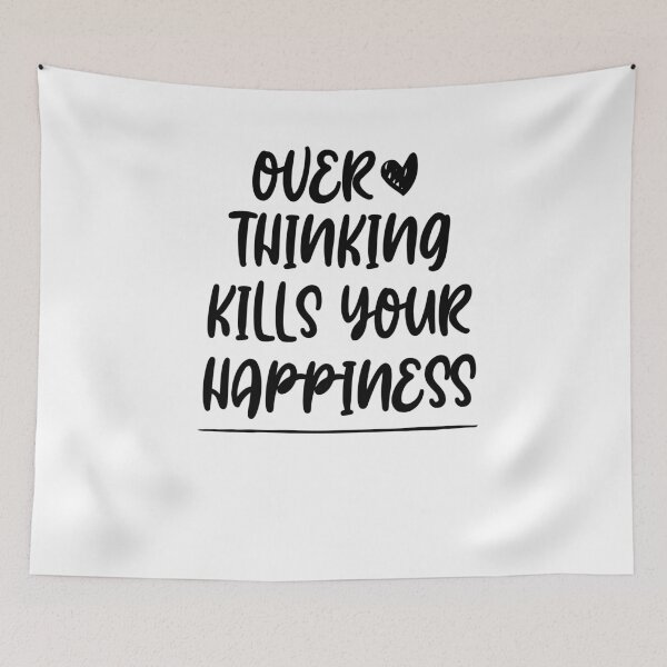 Item preview, Overthinking kills your happiness ,inspirational quotes designed and sold by Noussairox.