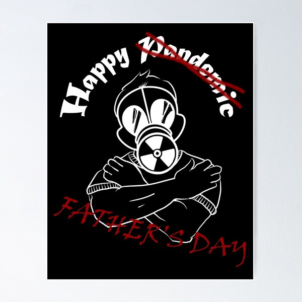 Gas Mask Guy Fathers Day White Poster