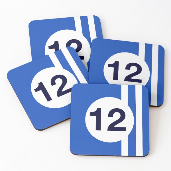 Item preview, French blue and white racing stripes designed and sold by RJWautographics.