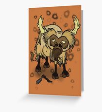 Shaved Beefalo, don't starve Greeting Card