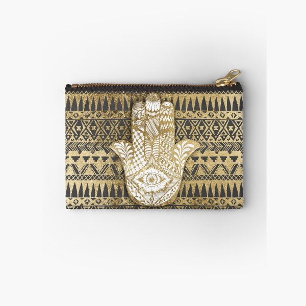 Item preview, Faux Print Gold Hamsa Hand and Tribal Aztec designed and sold by Blkstrawberry.