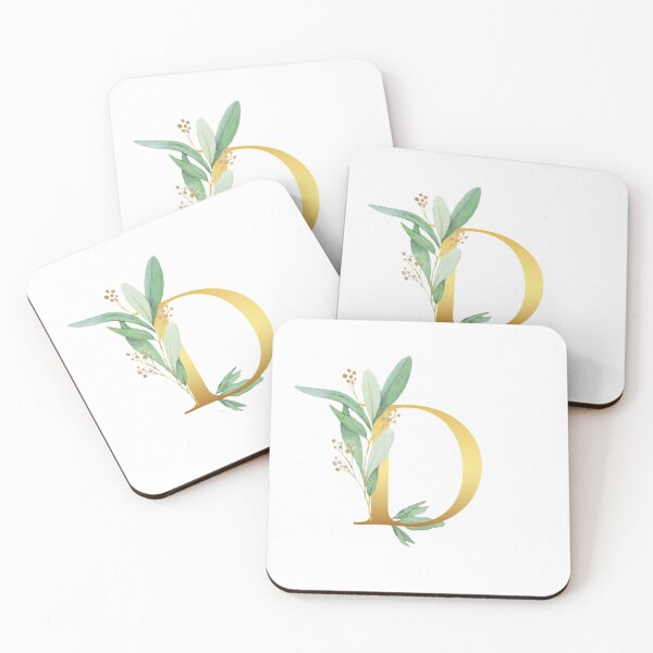 Item preview, Floral Gold Monogram D - Letter Art  designed and sold by MysticMagpie.