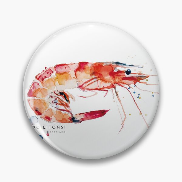 Item preview, Shrimp/Prawn watercolor designed and sold by Nataline Pomar.