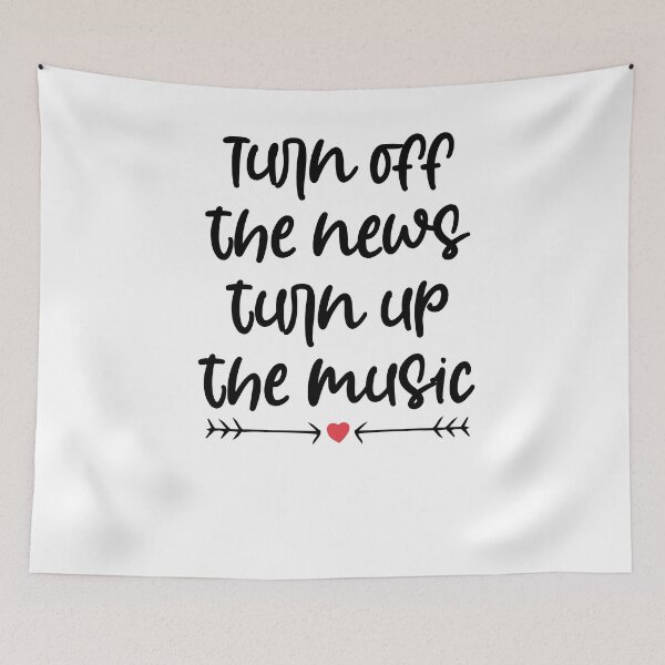 Item preview, Turn off the news turn up the music ,shirts for women’s with quotes,music lover gift designed and sold by Noussairox.