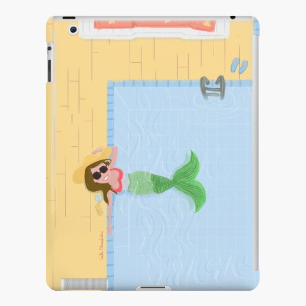 Mermaid Chilling in the Pool iPad Snap Case