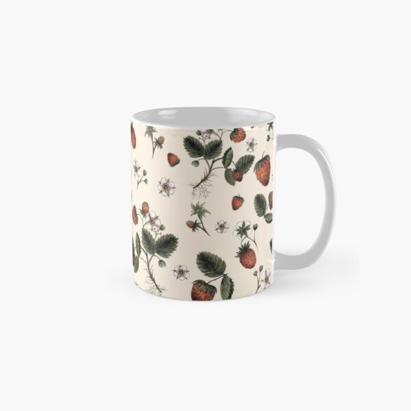 Strawberry Pattern - Cream Classic Mug