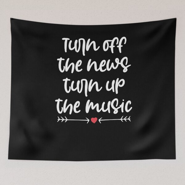 Item preview, Turn off the news turn up the music ,shirts for women’s with quotes,music lover gift designed and sold by Noussairox.