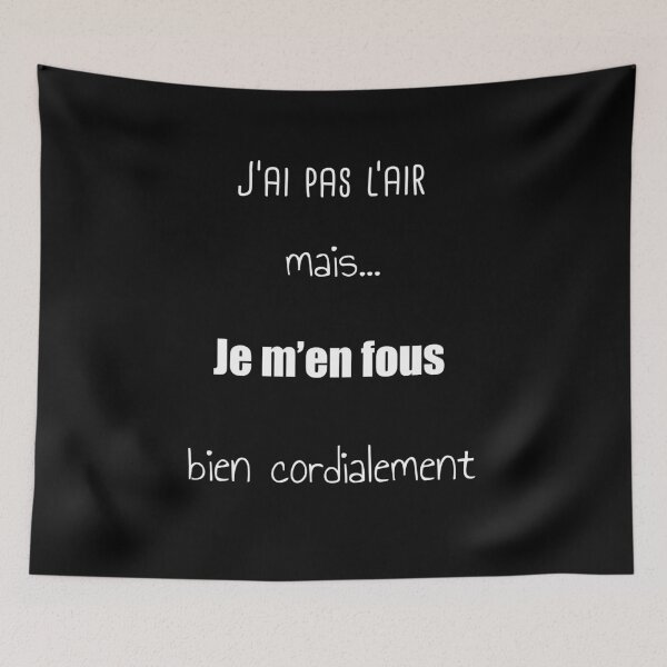 Aperçu de l'œuvre m'en fous bien cordialement idée cadeau créée et vendue par Catcrea.