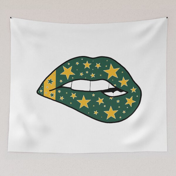 Item preview, green and yellow star lips designed and sold by livi-maree.