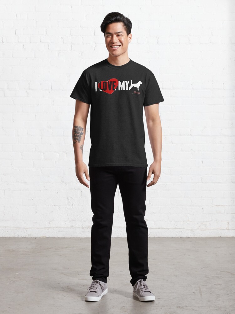 Alternate view of I Love My Beagle Classic T-Shirt