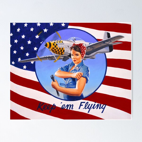 Keep Em' Flying - American Beauties Pin-up art by Greg Hildebrandt Poster
