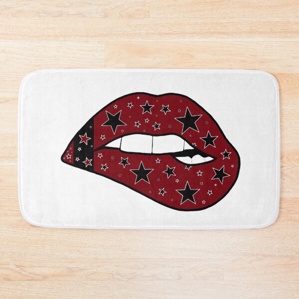 Item preview, crimson and black star lips designed and sold by livi-maree.