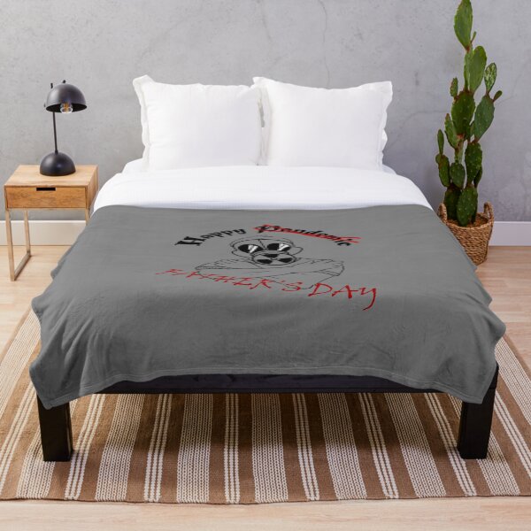 Gas Mask Guy Fathers Day Throw Blanket