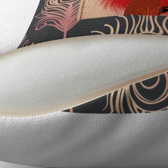 Alternate view of The Shady Lady in Red Throw Pillow