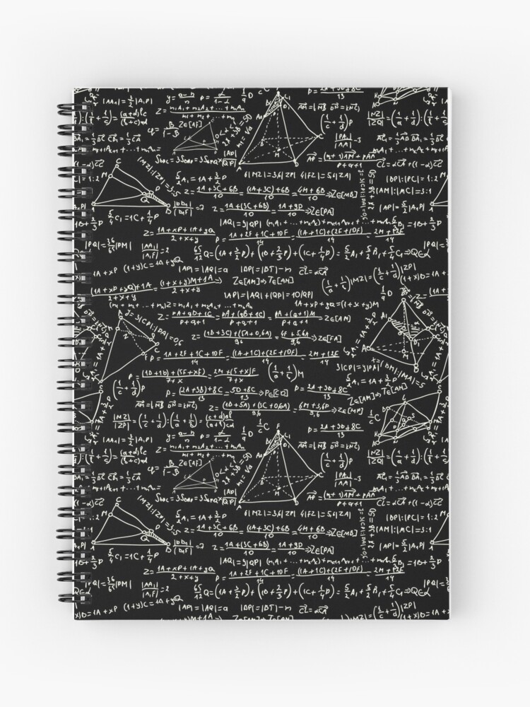 Equations Spiral Notebook By Esotericexposal Redbubble