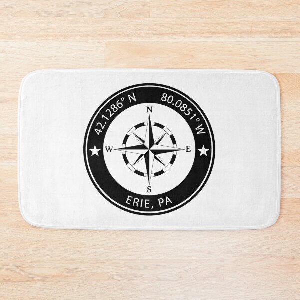 Item preview, Erie, Pennsylvania Geographical Coordinates designed and sold by TeeOhGraphics.