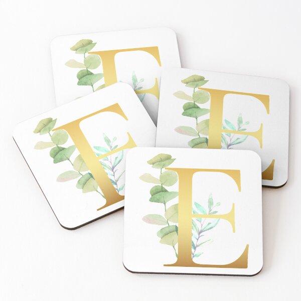 Item preview, Floral Gold Monogram E - Letter Art designed and sold by MysticMagpie.