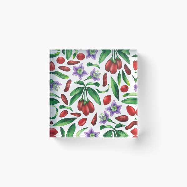 Item preview, Collection of watercolor goji flowers, leaves and berries. Hand painted botanical design isolated on white background designed and sold by Ekaterina Glazkova.