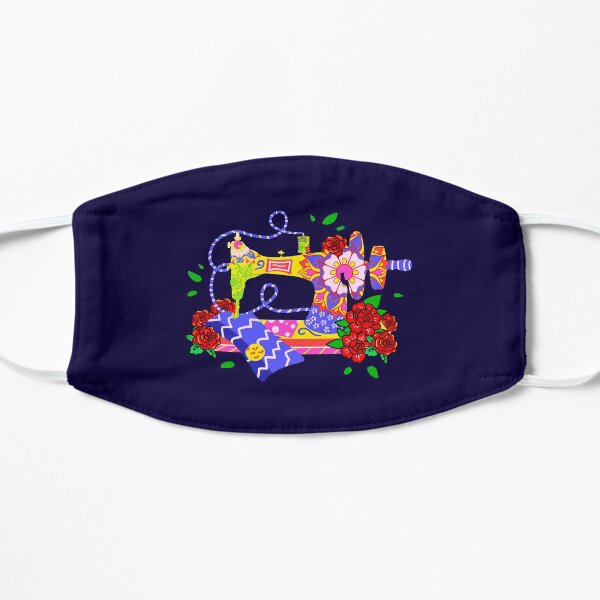 Sewing Machine With Flowers Mask
