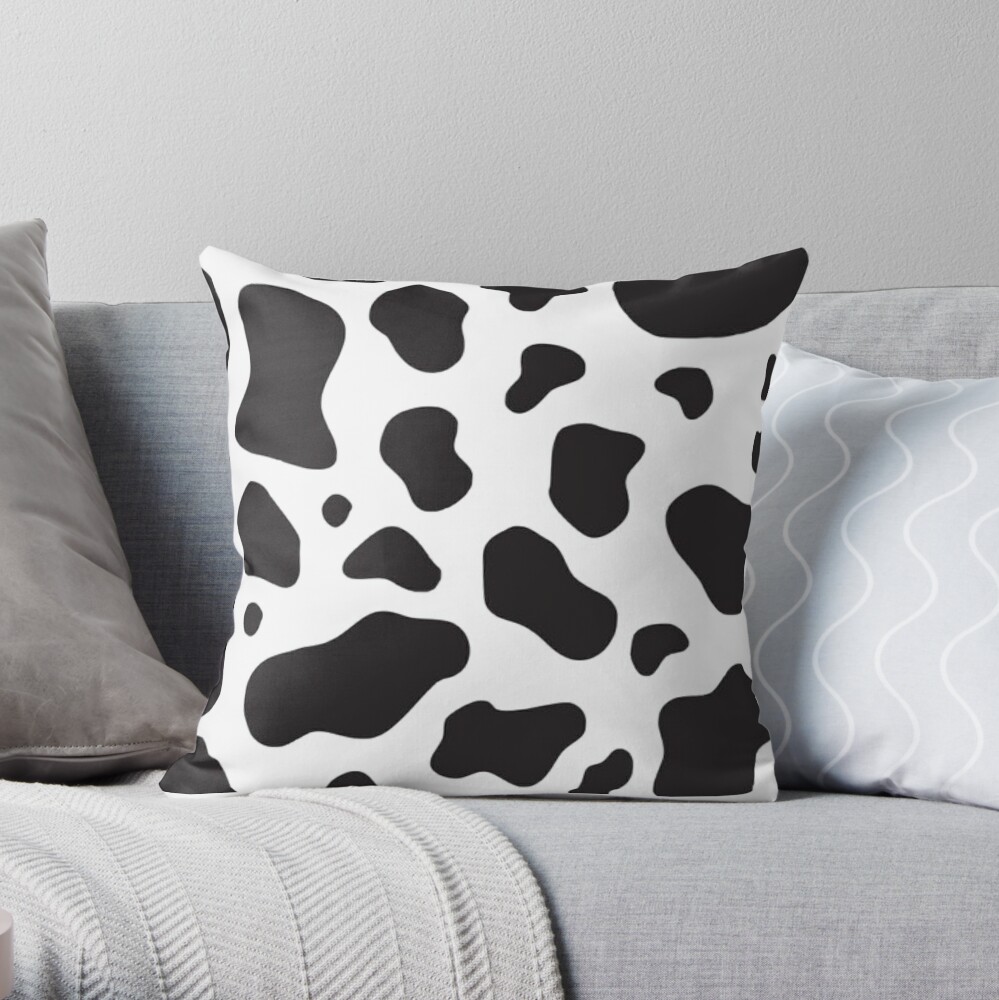 cow print throw pillows