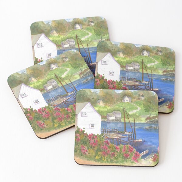 Item preview, Stonington Maine Harbor Scene in Watercolor  designed and sold by Roseann Meserve.