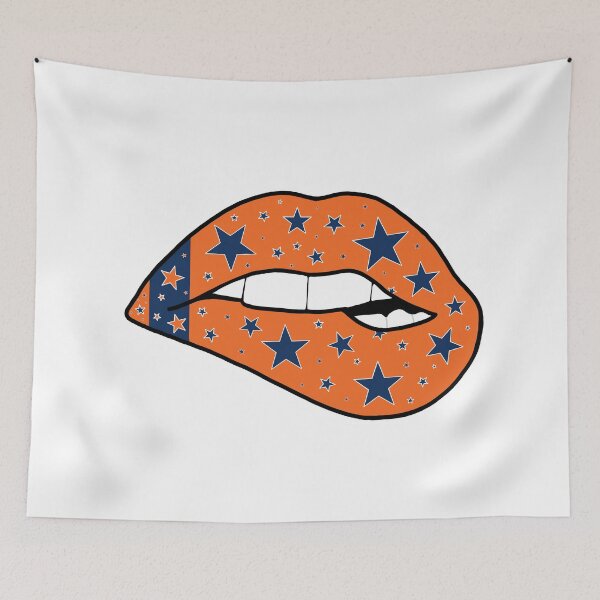 Item preview, orange and navy star lips designed and sold by livi-maree.