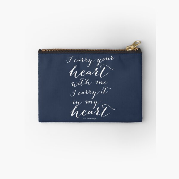 Item preview, I Carry Your Heart with Me, I Carry It in my Heart EE Cummings Quote in navy blue designed and sold by Kristen Glanzmann.