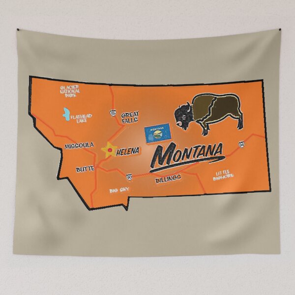 Item preview, Montana Tourist Map designed and sold by Havocgirl.