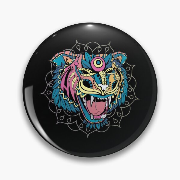 Item preview, HUICHOL TIGER T-SHIRT TEE GIFT PRESENT designed and sold by Timcito.